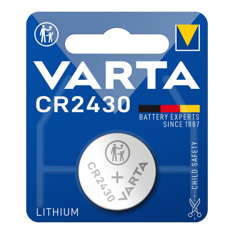 Micro pila de boton lithium cr2430 3v (blister 1 unid.) ø24,5x3mm