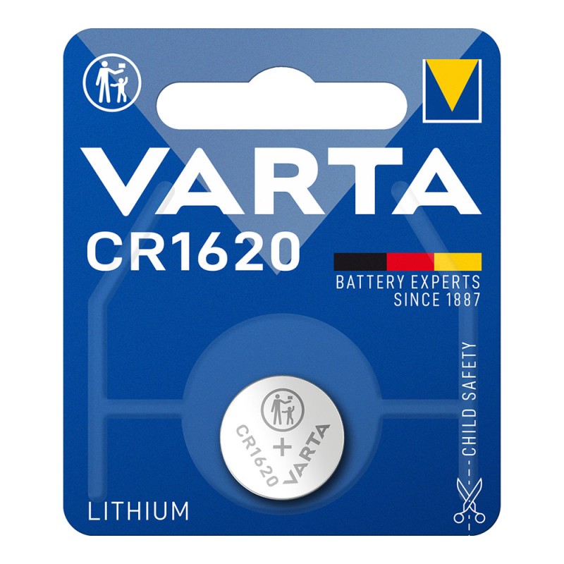Micro pila de boton lithium cr1620 3v (blister 1 unid.) ø16x2,0mm