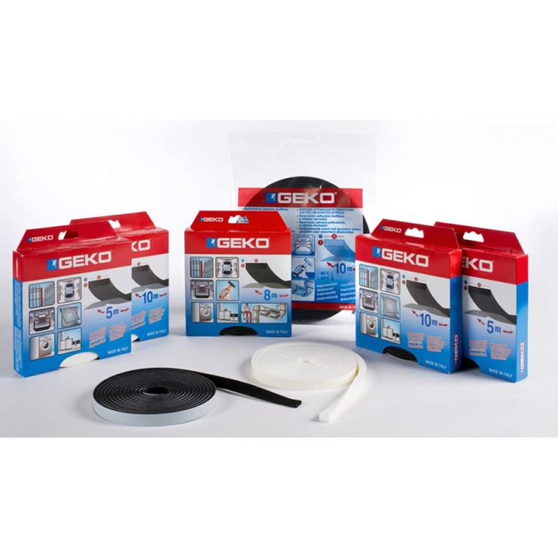 Junta autoadhesiva aislante e impermeable negra 15 mm x 5 x 10 m (2 x 5 m)