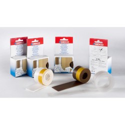 Bajo puerta adhesivo en pvc expandido 38 mm x 100 cm marrón