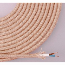 Cable de cuerda de yute tejida y enfundada 2 x 0,75mm 25m euro/m
