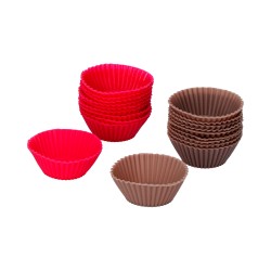 Molde para mini magdalenas de silicona, colores surtidos, ø6,5 cm 6 uds