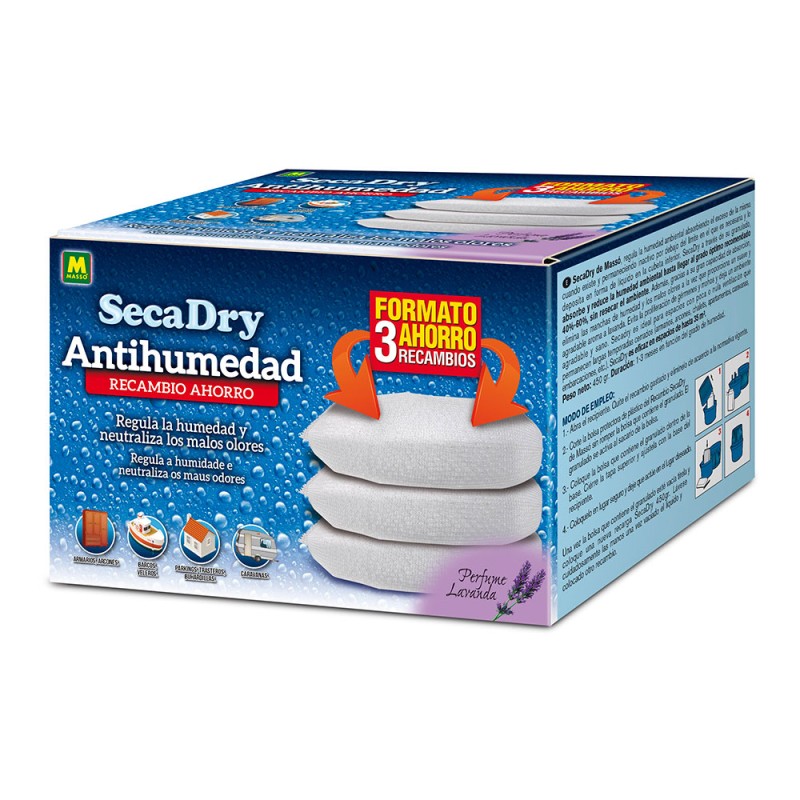 Recambio secadry antihumedad 3 uds x 450 g