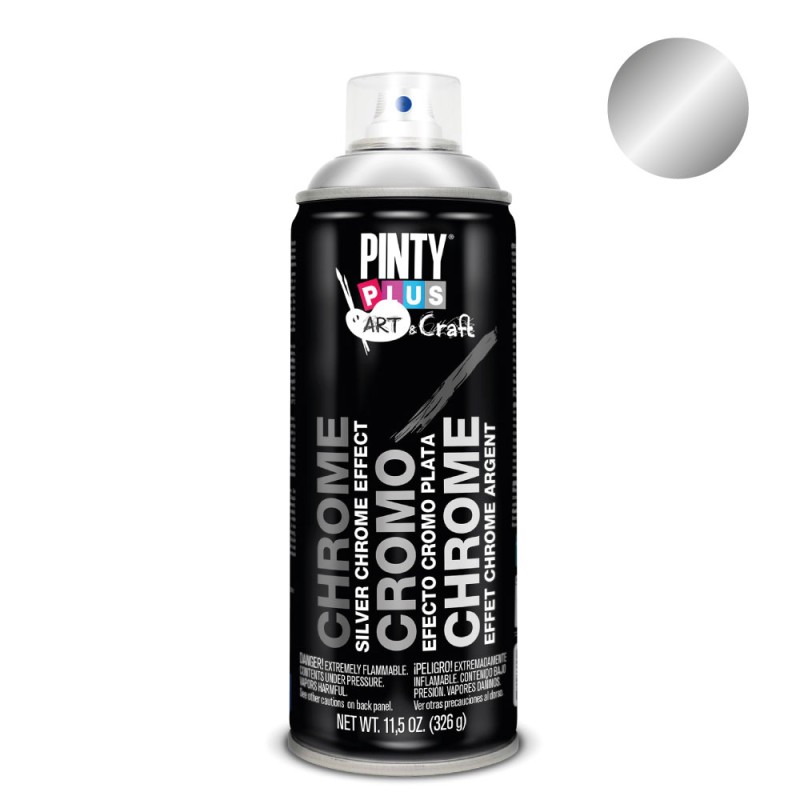 Pintura en spray art & craft 520cc efecto cromo plata c150