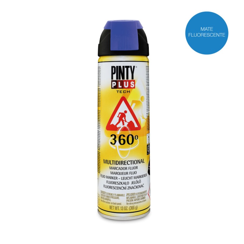 Pintura en spray tech 650 cc marcador 360° azul t118