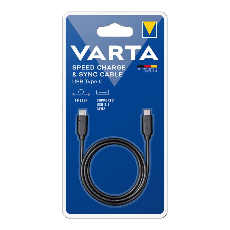 Cable usb-c a usb-c 1 m negro