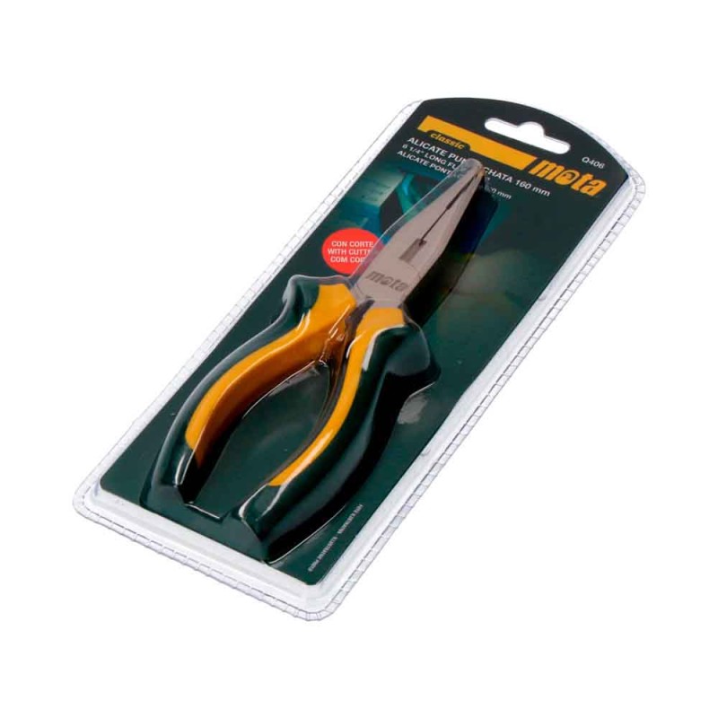 Alicates punta chata con corte 160 mm