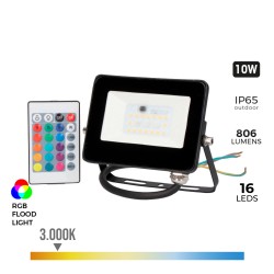 Foco proyector led rgb 10 w 806 lm 12,4 x 3,7 x 10,6 cm