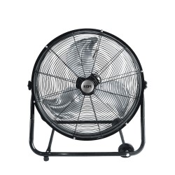 Ventilador industrial de suelo, con ruedas, negro 180 w 59,8 db aspas ø60 x 70 cm