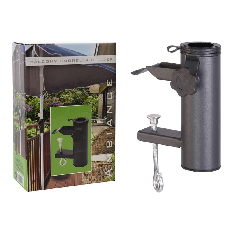Soporte para sombrilla balcón, antracita, largo de 15.5 cm x ø 5.4 cm