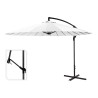 Parasol excéntrico ø300 cm altura maxima 3 m color: blanco