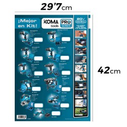 Cartel promocional tematico sin pvp koma tools 29,7x42cm
