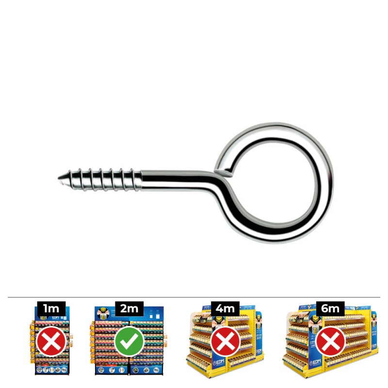 Hembrilla roscada cerrada ø2,4 x 30 mm zincado, caja 500 uds