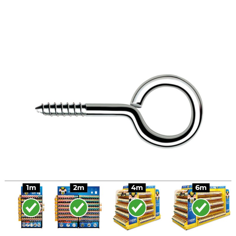 Hembrilla roscada cerrada ø2,7 x 40 mm zincado, caja 500 uds