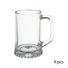 Jarras de cerveza de cristal 32 cl, 4 uds