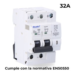 Iga 2p 32a c 10ka - protector de sobretension permanente segun normativa en-50550 y transitorio 5-15ka 275v