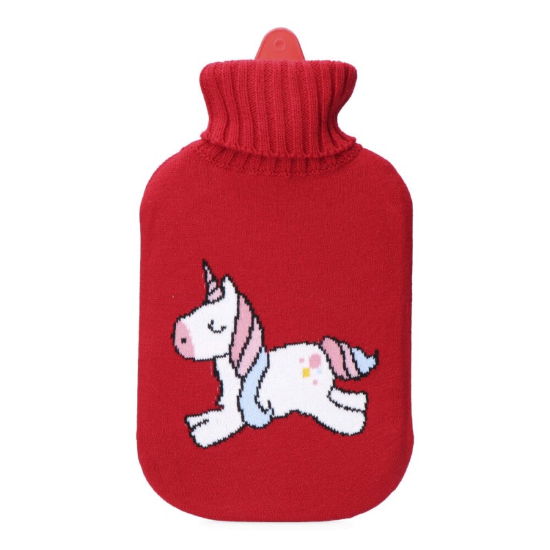 Bolsa de agua caliente 2 l modelo roja unicornio