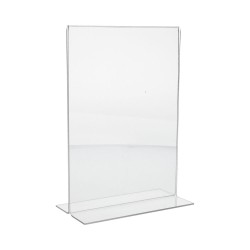 Soporte cartel a5 de metacrilato 148x210mm 2mm grosor