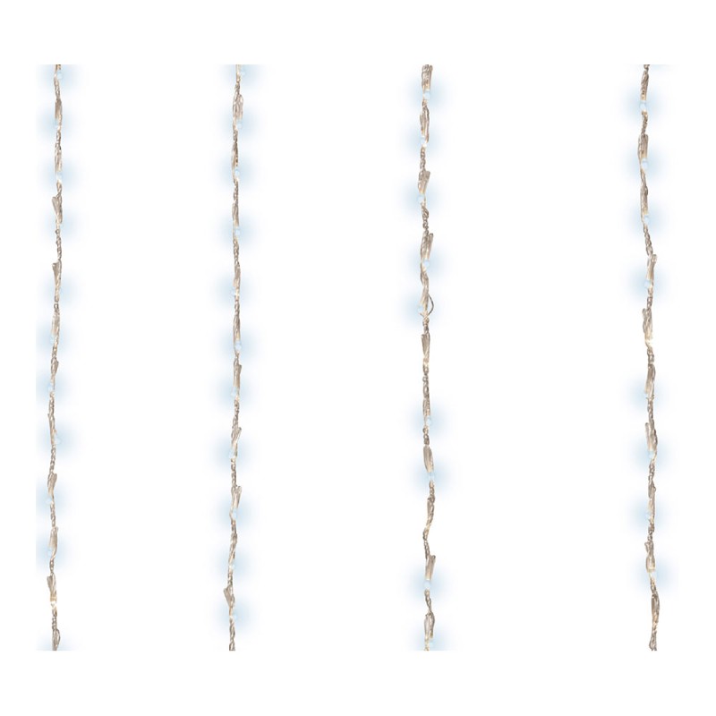 Cortina de leds para balcon exterior blanco frio 2x1m 220 leds
