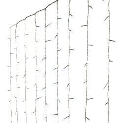 Cortina de leds para exterior blanco frio 2,25x1,5m-240 leds