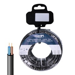 Carrete manguera tubular vv-k06/1kv 2 x 2,50 mm negra, 25 m