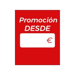 Cartel outlet rojo para 00180 00181 39x48cm