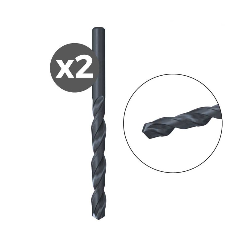 Broca para metal hss-r din 338, 2 uds, ø1,50 x 18/40 mm