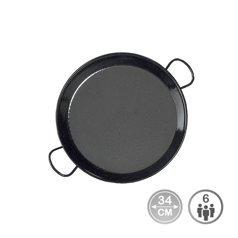 Paellera esmaltada para induccion y vitroceramica ø34 cm (6 personas)