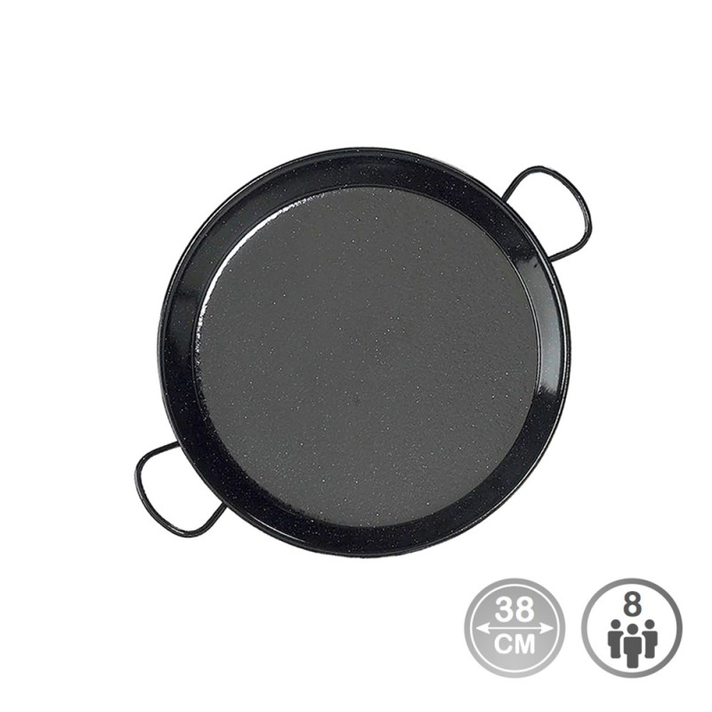 Paellera esmaltada para induccion y vitroceramica ø38 cm (8 personas)
