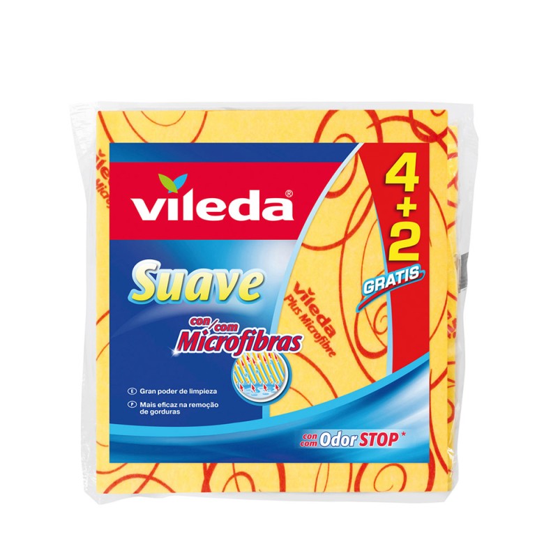 Bayeta amarilla suave 4 + 2 30% microfibra