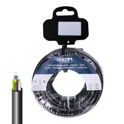 Carrete manguera tubular vv-k06/1kv 5 g 2,50 mm negra, 10 m