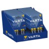 Expositor de carton de sobremesa de pilas varta "long life" 10 blisters 4xaaa lr03 +10 blisters 4xaa lr06 varta 27x18x17cm
