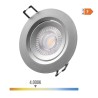 Downlight led empotrable redondo 5 w 4000 k luz dia color cromo ø9 cm
