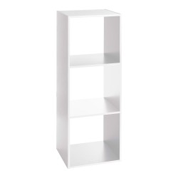 Estanteria madera para 3 cajas organizadoras blanco 100,5 x 34,4 x 32 cm