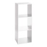 Estanteria madera para 3 cajas organizadoras blanco 100,5 x 34,4 x 32 cm