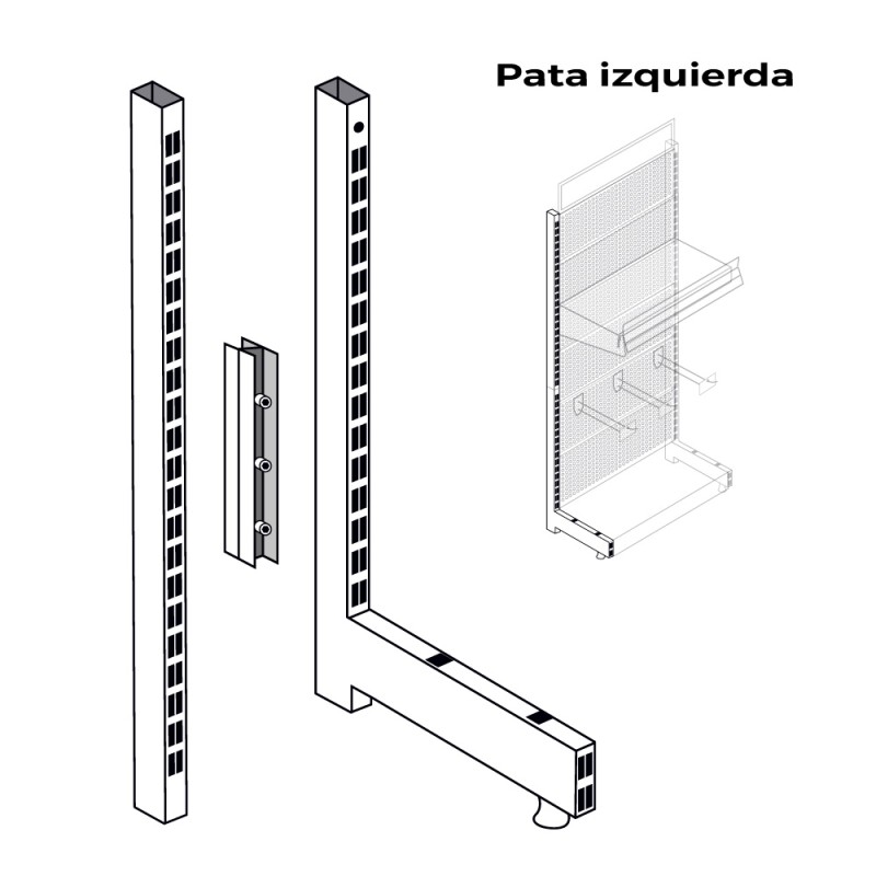 Pata izquierda para expositor 00030