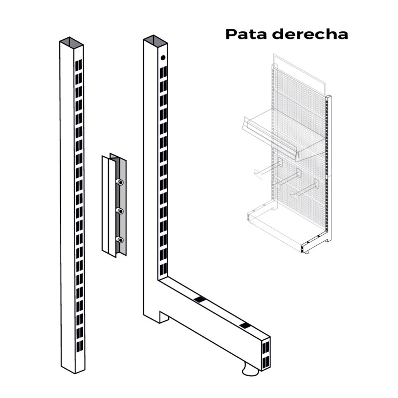 Pata derecha para expositor 00030