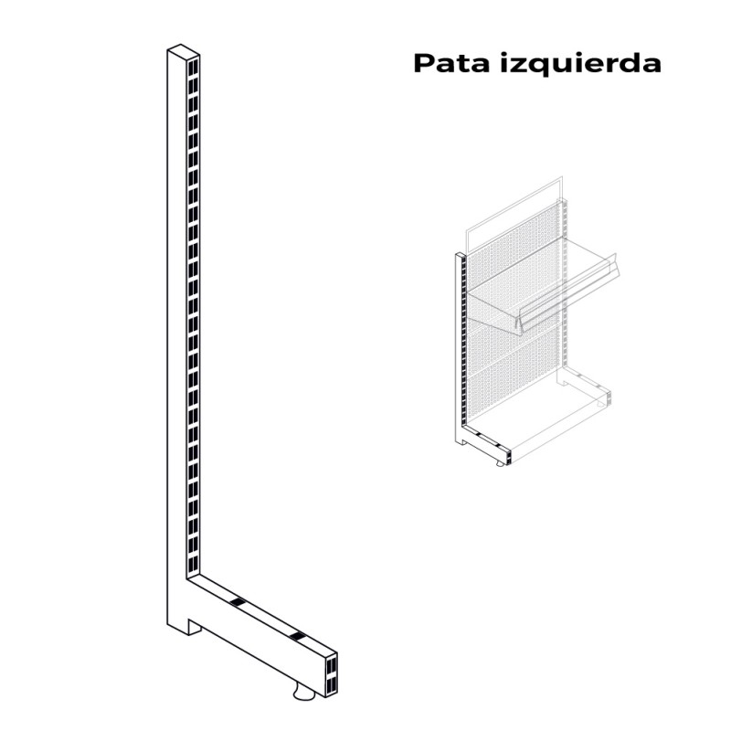 Pata izquierda para expositor 00036