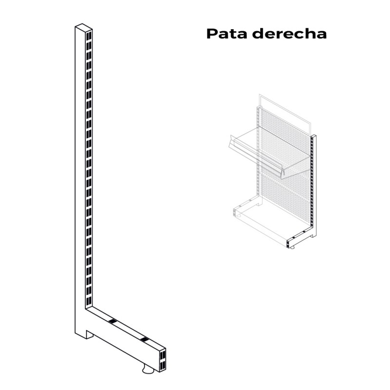 Pata derecha para expositor 00036