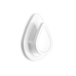 Colgador resistente al agua modelo gota blanco (blister)
