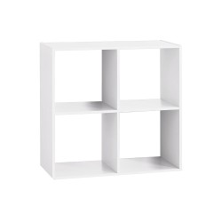 Estanteria madera para 4 cajas organizadoras blanco 67,6 x 32 x 67,6 cm