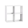 Estanteria madera para 4 cajas organizadoras blanco 67,6 x 32 x 67,6 cm