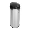 Papelera con sensor de apertura automática modelo alpha color plata/negro 42 l
