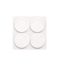 Pack 4 fieltros blancos sinteticos adhesivos ø38mm plasfix inofix
