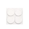 Pack 4 fieltros blancos sinteticos adhesivos ø38mm plasfix inofix
