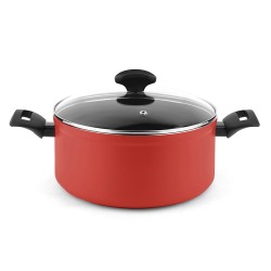 Olla maxima + tapa roja aluminio ø20 x 10 cm