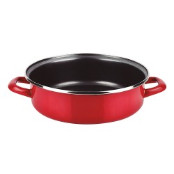 Tartera acero esmaltado aisi 430 optimax roja ø24 cm