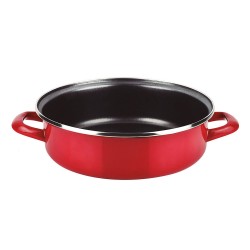 Tartera acero esmaltado aisi 430 optimax roja ø26 cm