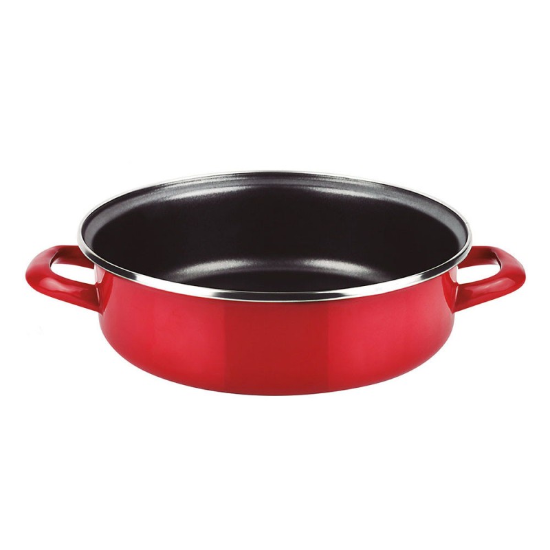 Tartera acero esmaltado aisi 430 optimax roja ø26 cm
