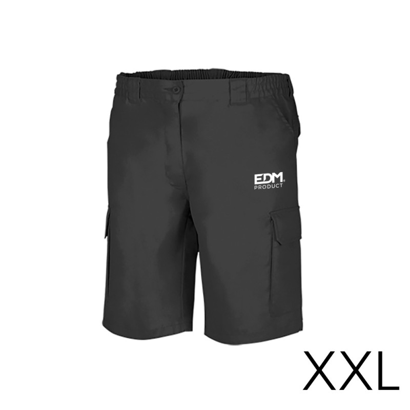 Bermuda negra talla-xxl serigrafiada